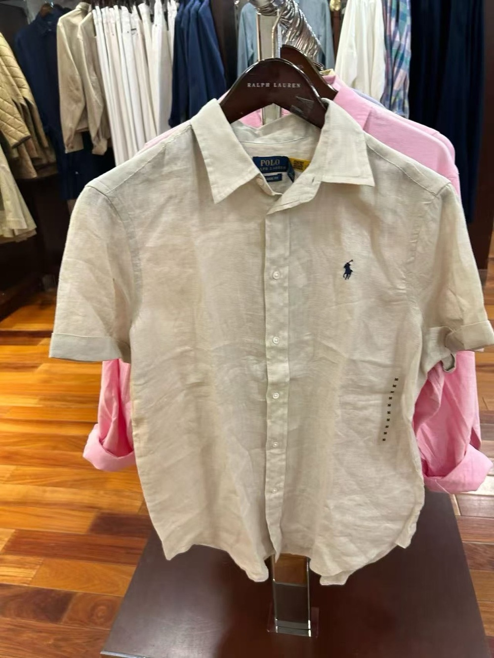 NWT Polo Ralph Lauren Women’s Short-Sleeve Linen Button-Down Shirt Size M